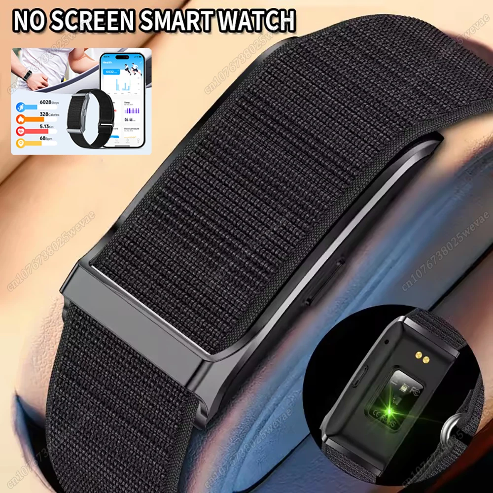 

Smartwatch Multifunctional Screenless Wristband with Body Temperature Health Monitoring Call Alerts Waterproof Sports Bracelet