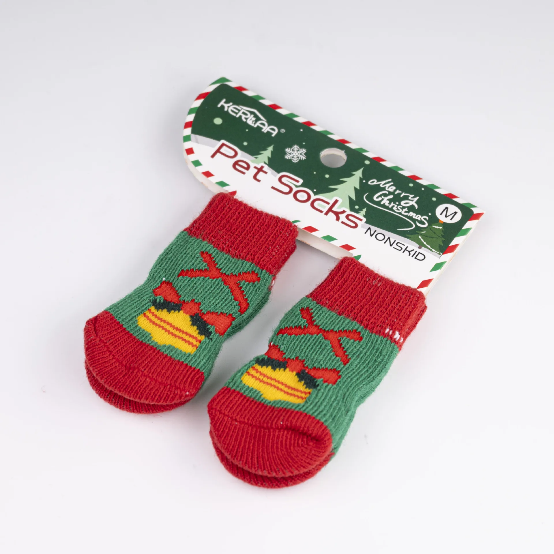 4pcs Christmas Dog Socks Socks Elk Snowman Small and Medium sized Dog Pet Socks Anti slip Foot Cover  Supplies Dog Shoes