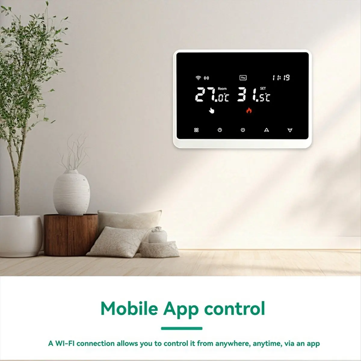 Y32A منظم حرارة واي فاي ذكي، وحدة تحكم في درجة الحرارة اللاسلكية من تويا لتسخين مياه غلاية الغاز، تعمل مع التحكم المنزلي