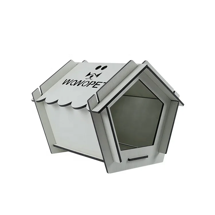 

2021 Hot Sale Collapsible Folding Wooden Dog Cat Pet House For Small Animals