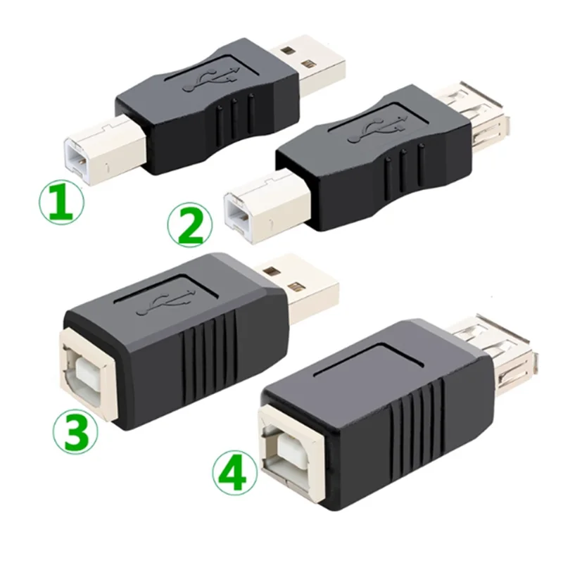 Wholesale USB2.0 A Male & A Female B Female Printer Print Converter Adapter Connector USB 2.0 Port USB 2.0 Adapter