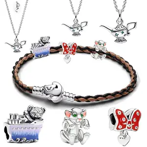 Authentic factory Pandora Lion King, Frozen, Aladdin Charm Lot 3pc