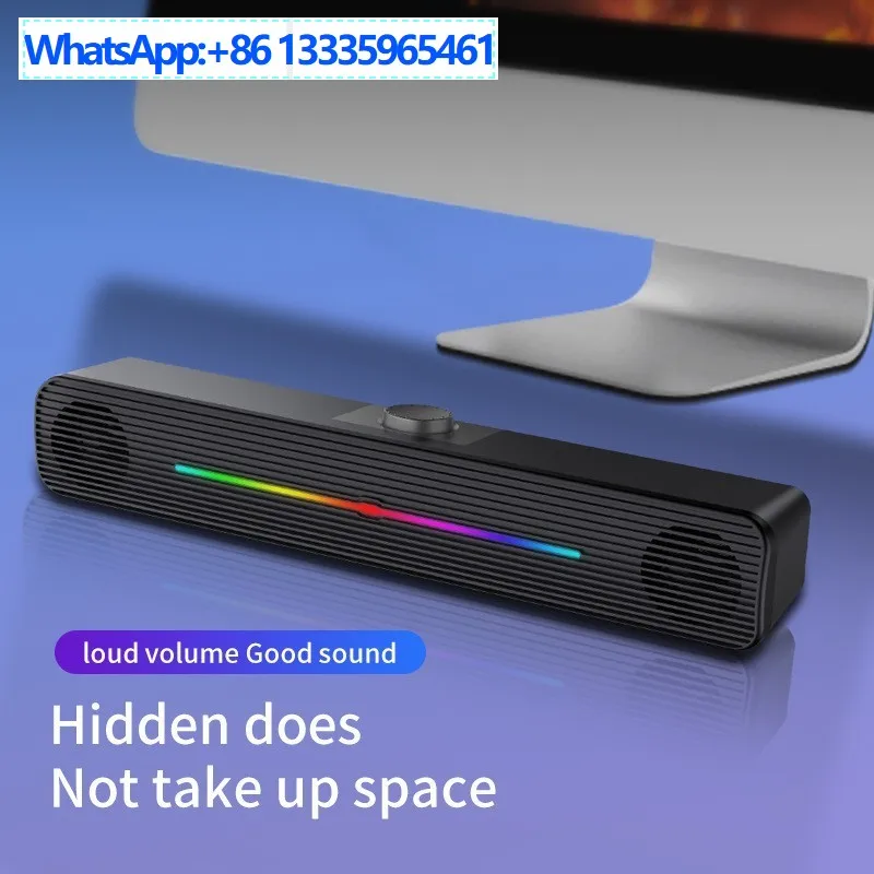 

RGB компьютерный аудио игровой ноутбук настольный USB мультимедийный маленький динамик полоса светящийся сабвуфер
