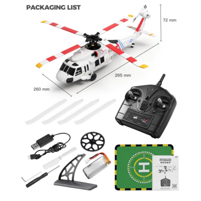 RC Era C190 – Hélicoptère RC 1/30, 6 Canaux, Gyroscope 6 Axes, Flux Optique, 2,4 GHz, Batterie 7,4 V, 13 Min De Vol, Pour Adulte Débutant