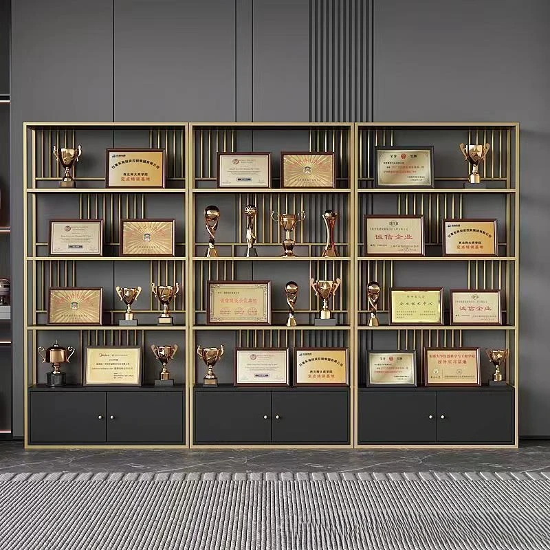 School Office Trophy Certificate Display Stand Honor Wall Display Stand Office Display Cabinet Partition Shelf Bookshelf