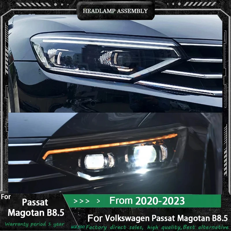

Автомобильные фары для VW Passat Magotan B7 B8 B8.5 2012-2023, полностью светодиодные автомобильные фары в сборе, комплект аксессуаров для линз проектора