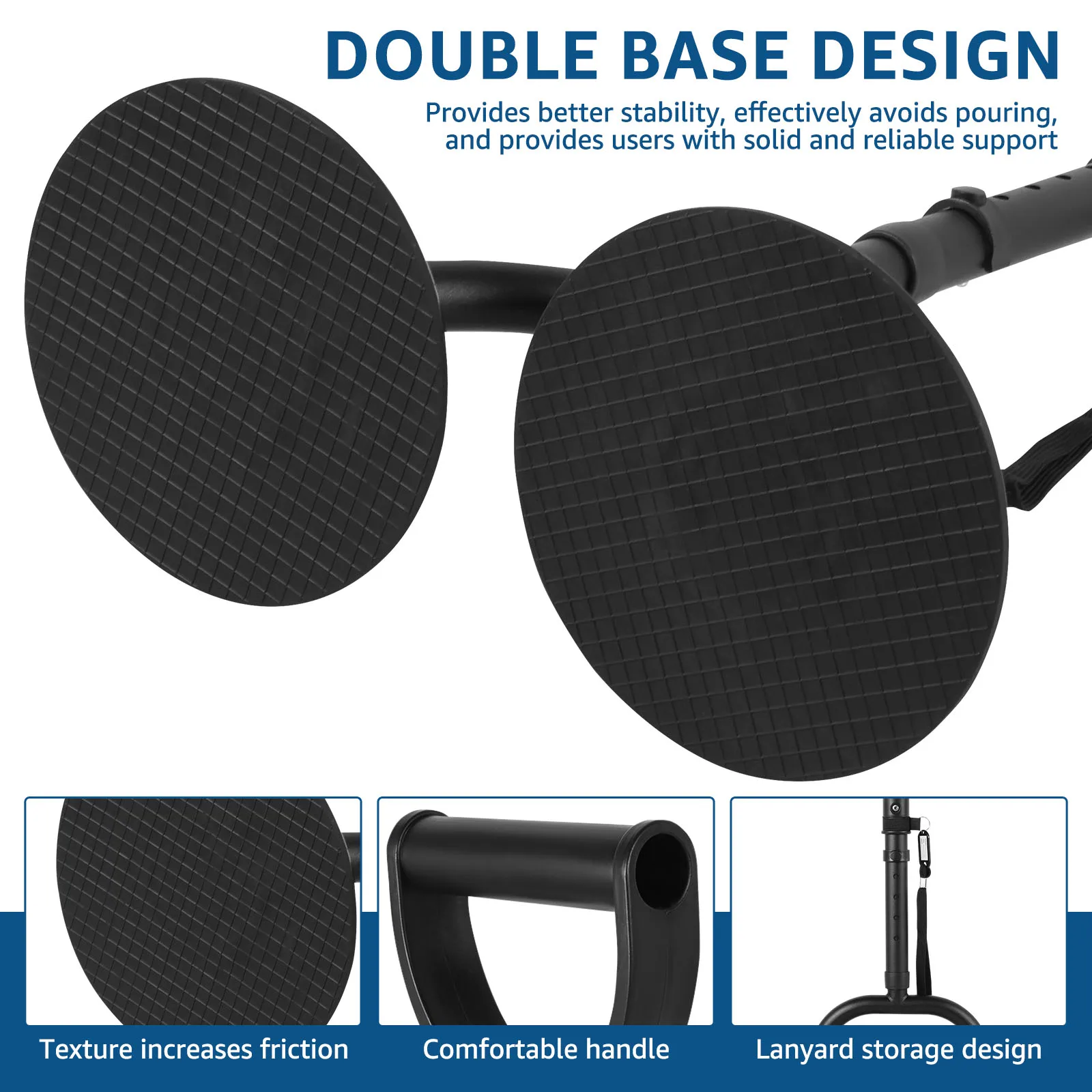 52-60 سنتيمتر قابل للتعديل التنقل المعونة أداة المحمولة الدائمة مساعدة جهاز مع الحبل خفيفة الوزن الوقوف المساعدة لكبار السن #3