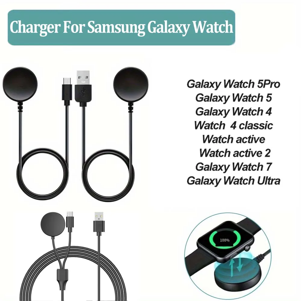 Cargador para Samsung Galaxy Watch 4 6 Classic 43mm 47mm 46mm 42mm/Galaxy Watch 3 4 5 6, Cable de carga para Samsung Galaxy W