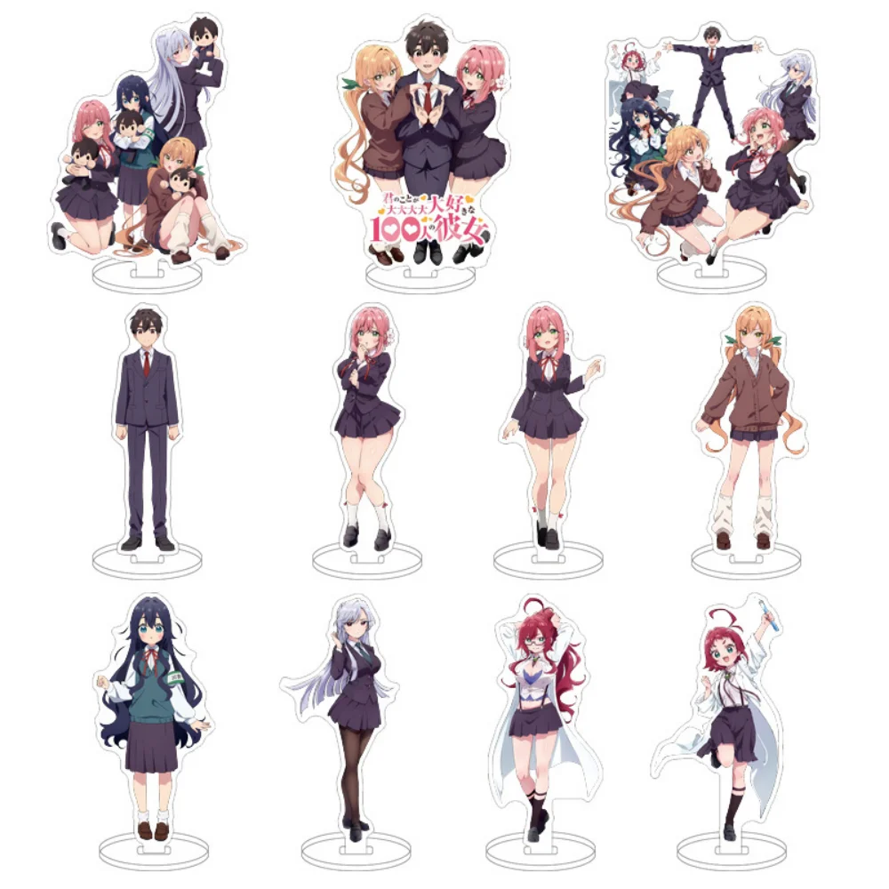 Anime De 100 Vriendinnen Die Echt Van Je Houden Acryl Stand Model Cosplay Personages Ornament Accessoires Goederen Collectie Geschenken