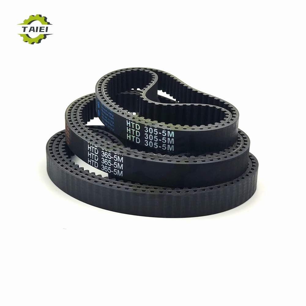 HTD 5M Rubber Synchronous Belt Length 305 310 315 320 325 330 335 340 345 350 355 360 365 370mm Width 10-30mm Timing Drive Belt