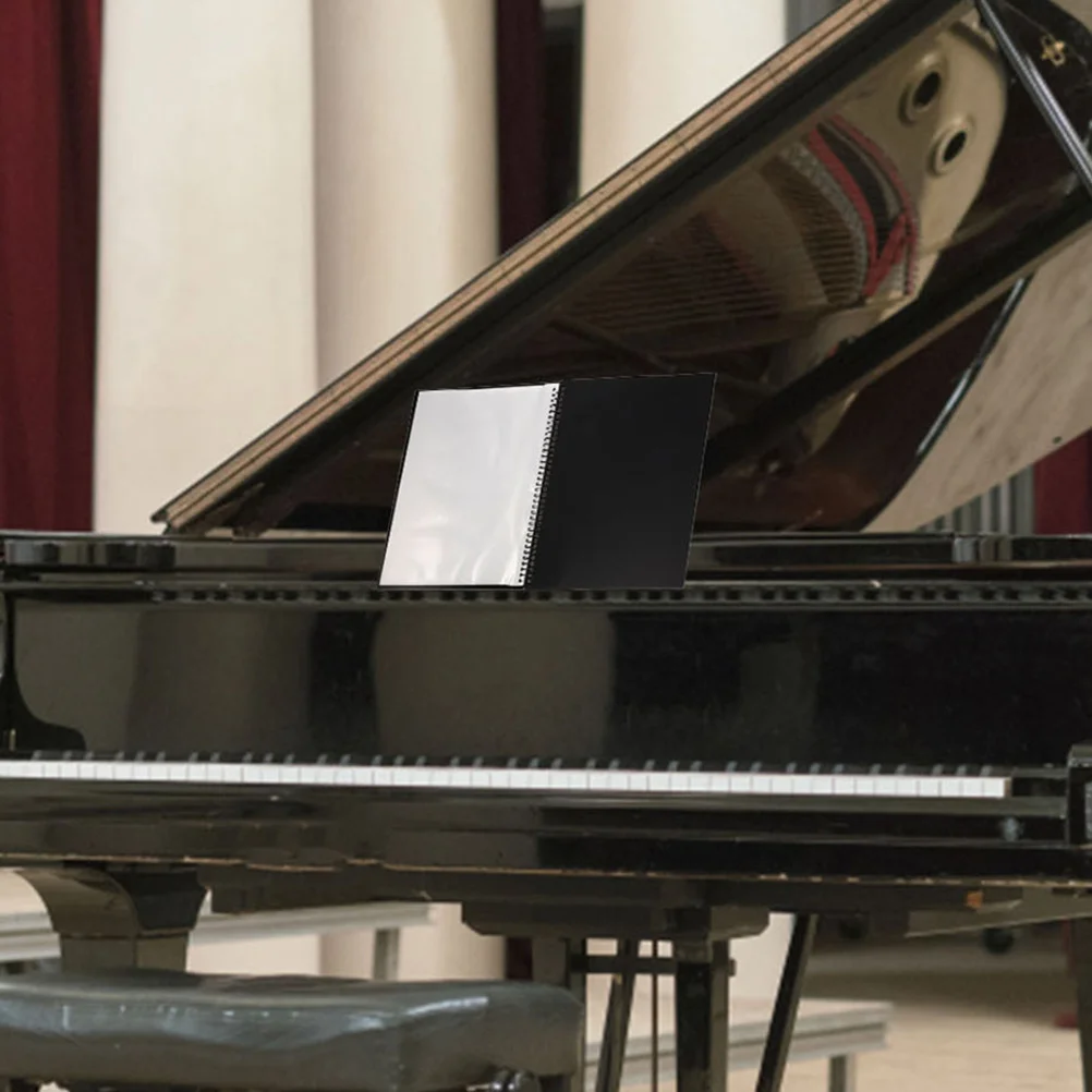 

40-Page A4 Music Score Folder Reusable Sheet Music Binder Transparent For Piano Document Organizer File Storage Bag