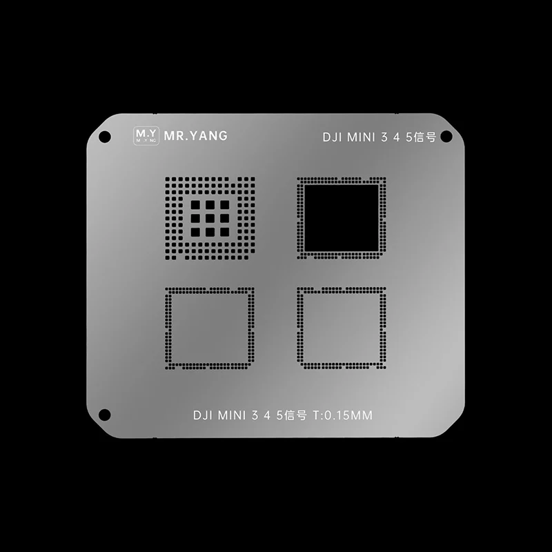 MR.YANG BGA reballing stencil for DJI mini 3/4/5 signal module BGA stencil template solder paste printing platform