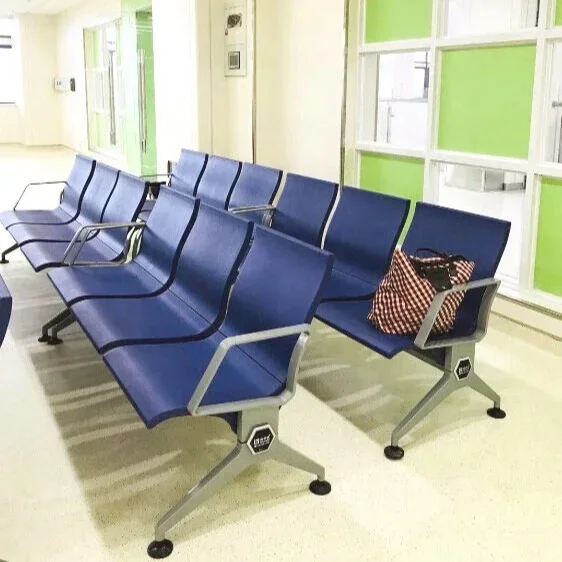 Customer Waiting Bench PU Aluminum Airport Seating Hospital Clinic Waiting Room Chair