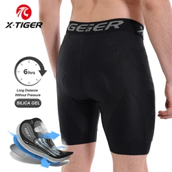 X-TIGER 사이클링 반바지 통기성 메쉬 사이클링 속옷 젤 패드 충격 방지 MTB 자전거 반바지 자전거 속옷
