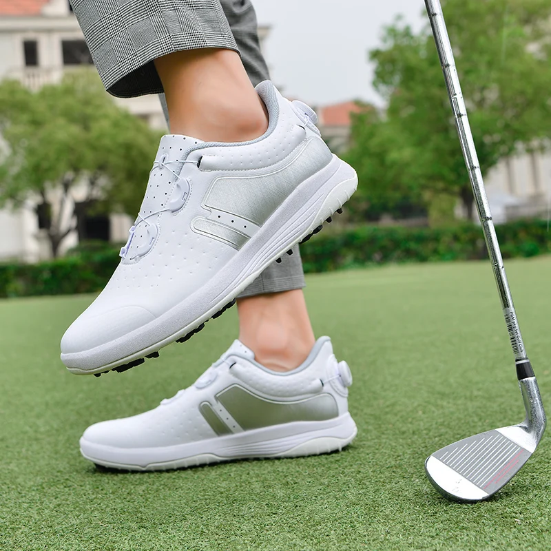 

Men's Golf Shoes Outdoor Non-Slip Golf Sneakers Comfort Walking Sneakers Men's White Blue Golf Training Sneakers Size 36-46