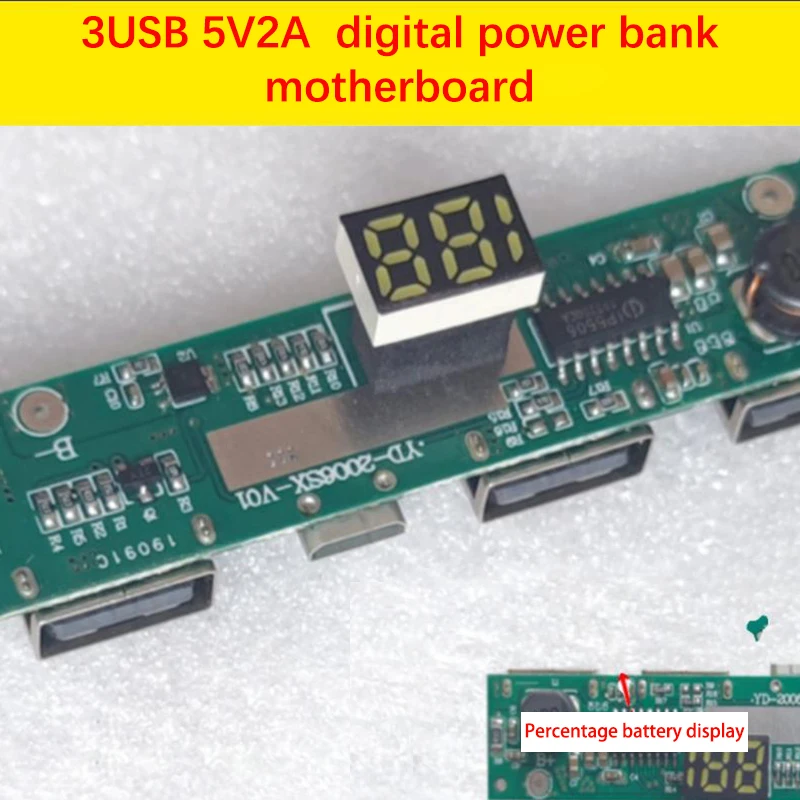 3USB Charger Board 3.7V 5V 2.1A Step Up Boost Module Mobile Power Bank 18650 Charging Module DIY Parts