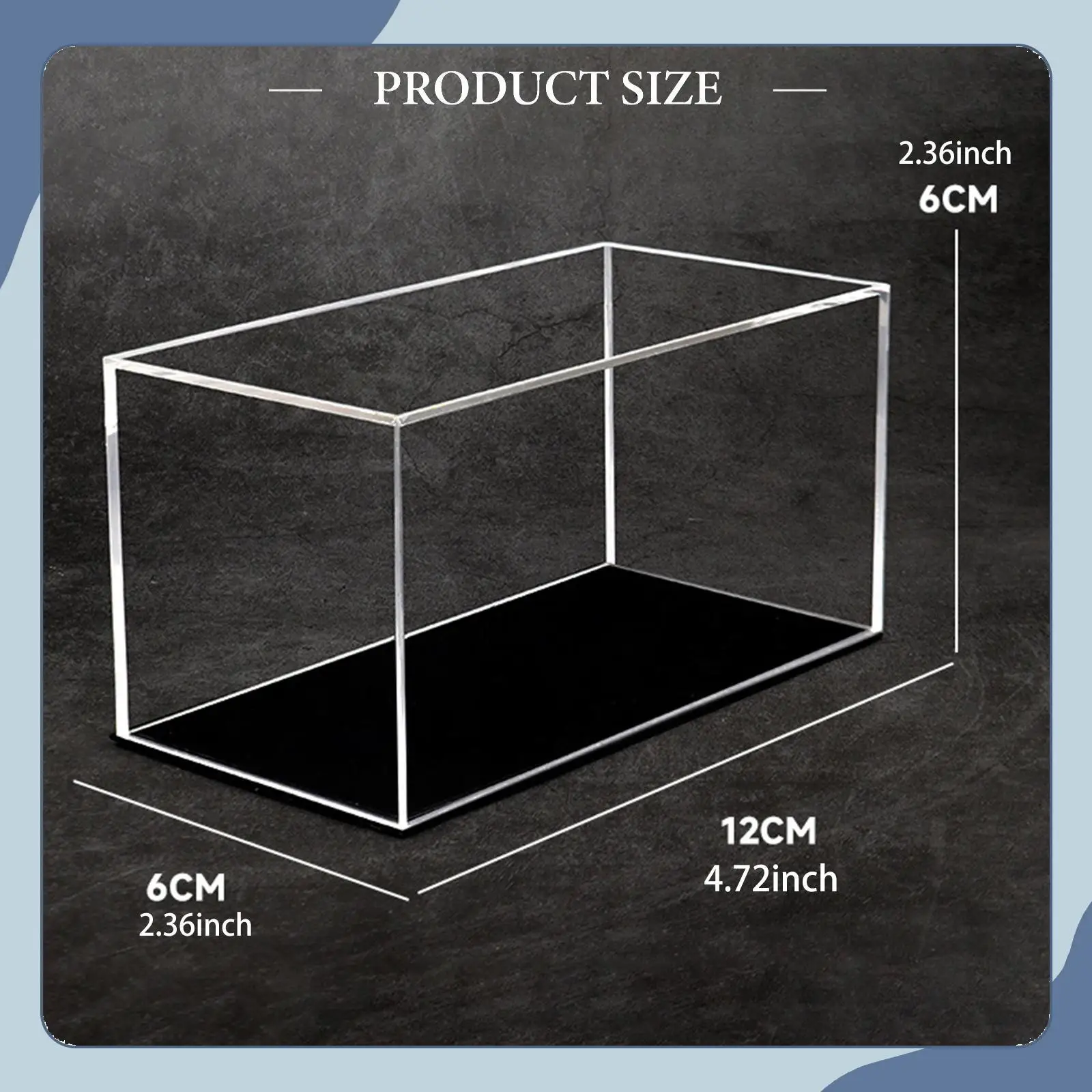 Modelo de exibição de carro 1/32 sacle com base preta caixa de armazenamento de bancada vitrine transparente para veículos liga carros figuras