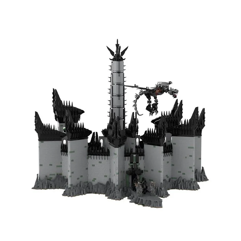 Magical Rings Moc Building Blocks Movie Scene UCS Minas Morgul Model Castle Bricks DIY Assembly Street View Toys  Gifts