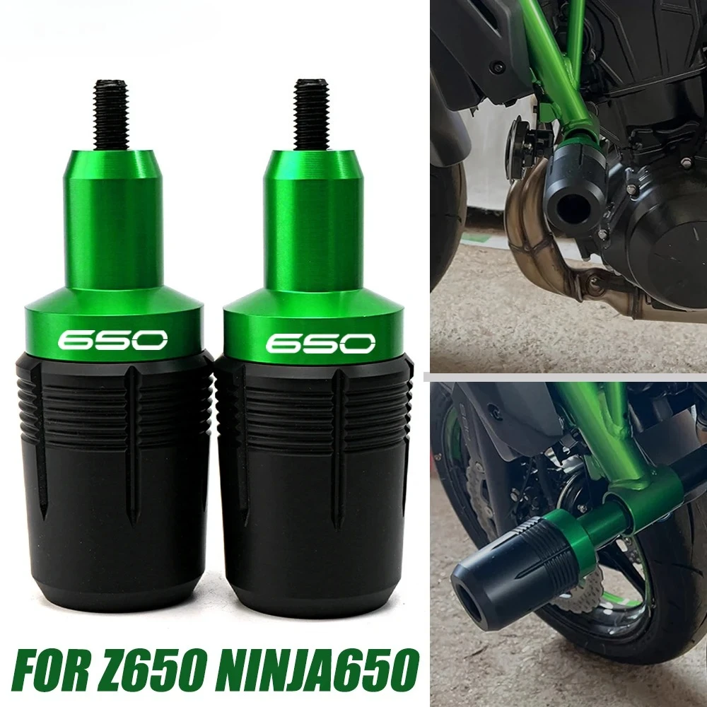 

Для Kawasaki Ninja 650 KRT Ninja 650 2017-2024 Z650 RS 2025 ползунки рамы мотоцикла Crash Pad защита от падения слайдер выхлопной системы