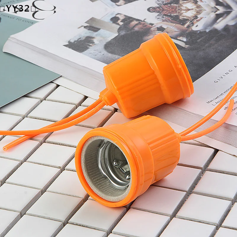 〔YY32〕Waterproof E27 Screw Socket Hanging Pendant Lamp Holder With Lead Wire, For LED Bulbs & Damp Proof Lighting