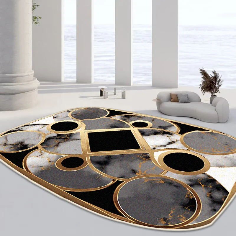 Alfombra alienígena de estilo moderno, alfombra decorativa suave para sala de estar, antideslizante, tamaño grande, plegable, decoración de habitación, esteras para el hogar, fácil limpieza