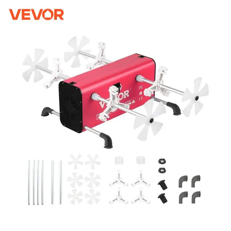 VEVOR 4 Cup Turner 2 Speeds Multiple Tumbler Spinner Rotator Machine Kit w/ 4 Removable Adjustable Arms & 4 Independent Switches