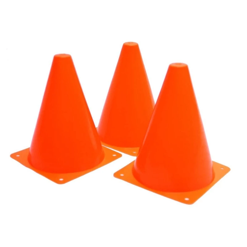 10 Pcs Traffic Cones - 7 Inch Of Multipurpose Construction Theme Party Sports Activity Cones For Football Training