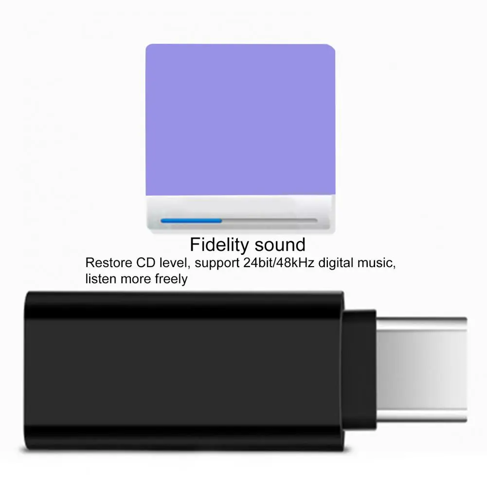 Practical Plug Play Audio Converter Stable Signal Earphone Type-C to 3.5mm Audio Converter Connector Audio Conversion