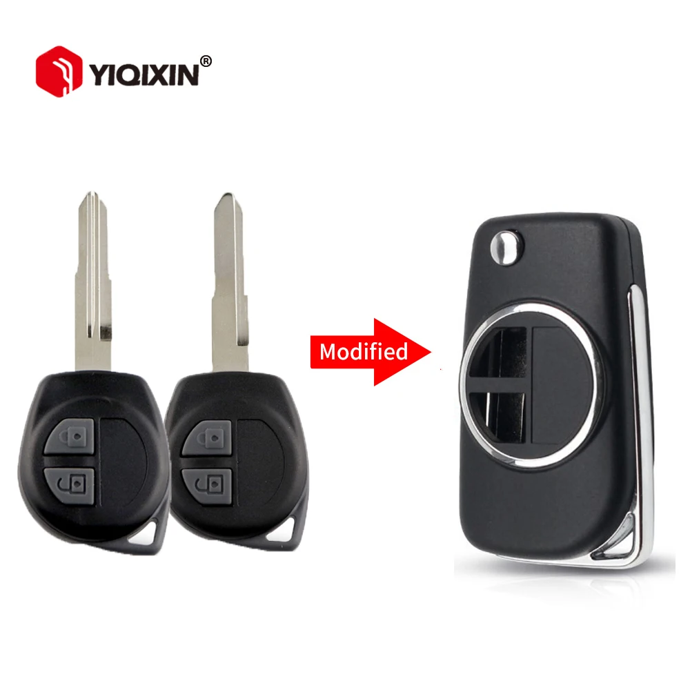 

YIQIXIN For Suzuki SX4 Swift Splash Grand Vitara Jimny Alto Igins Modified Flip Remote Car Key Shell Case HU133R/SZ11R Blade