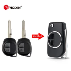 YIQIXIN per Suzuki SX4 Swift Splash Grand Vitara Jimny Alto Igins modificato Flip Remote Car Key Shell Case HU133R/SZ11R Blade