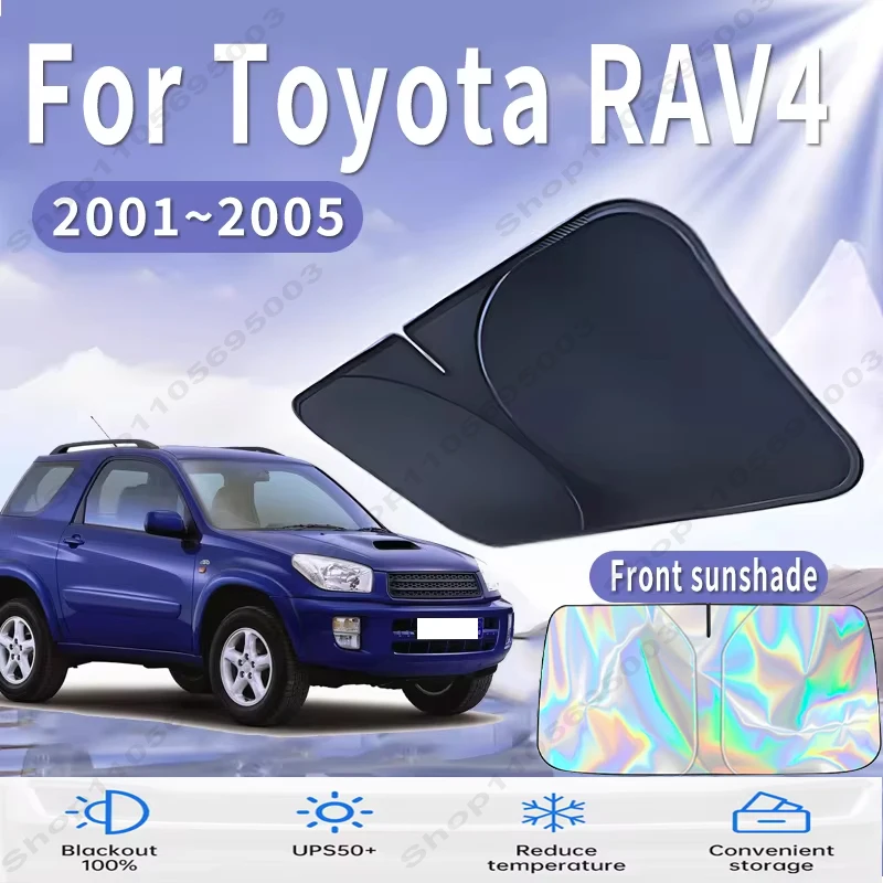 Front Windshield Sun Shade For Toyota RAV4 XA20 2001~2005 Custom Fit Foldable UV Reflective Sun Heat Protection Car Interior
