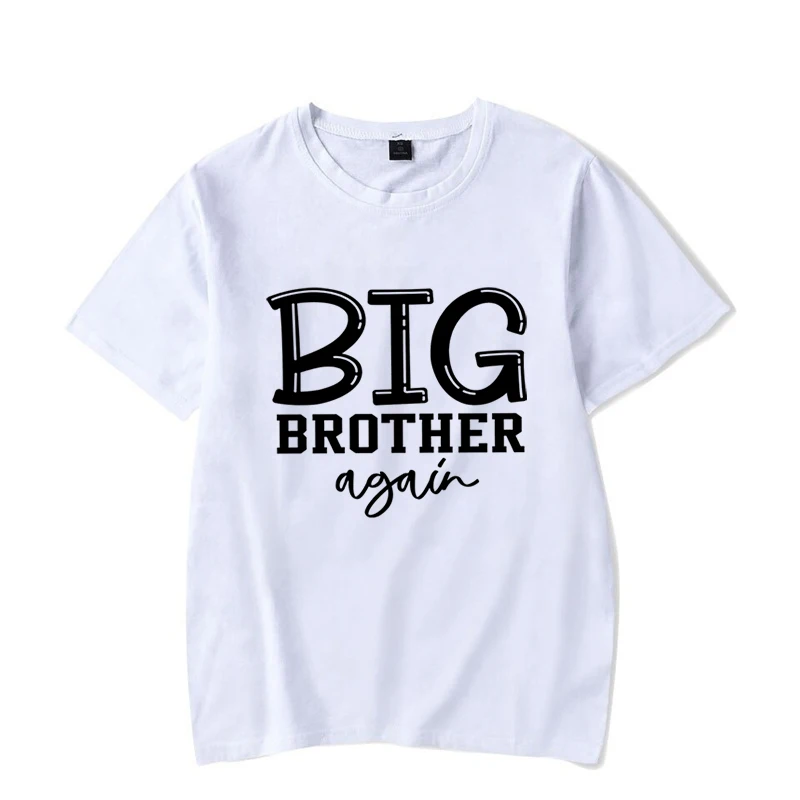 Family Siblings Matching Clothes Big Brother Again Big Sister Again New To Be Crew Print Kids T-shirts Newborn Cotton Bodysuits