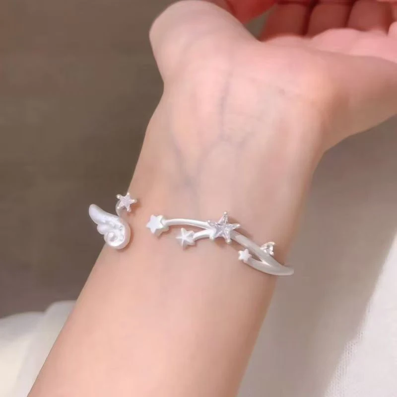 Kawaii Star Wing Bracelet Women Harajuku Aesthetic Bangles Korean Fashion Luxury Designer Jewelry
