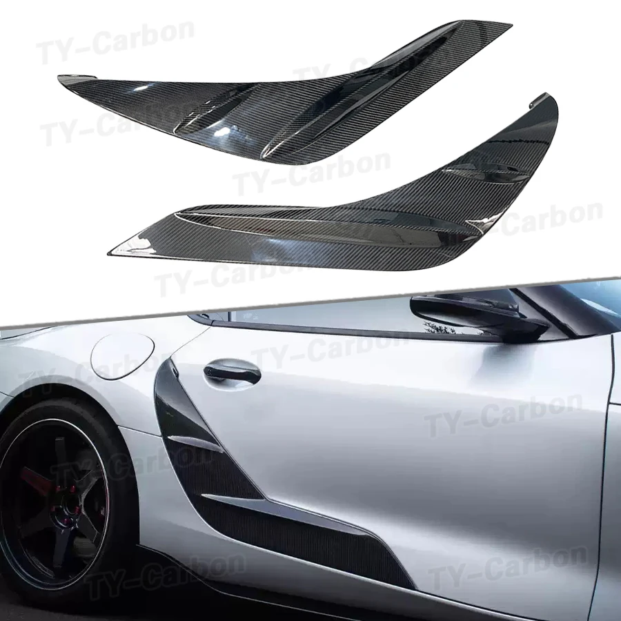 

Dry Carbon Fiber Exterior Door Panel Side Fender Vent Cover Trim Decorative For Toyota Supra A90 A91 MK5 2019-2024 BodyKit FRP