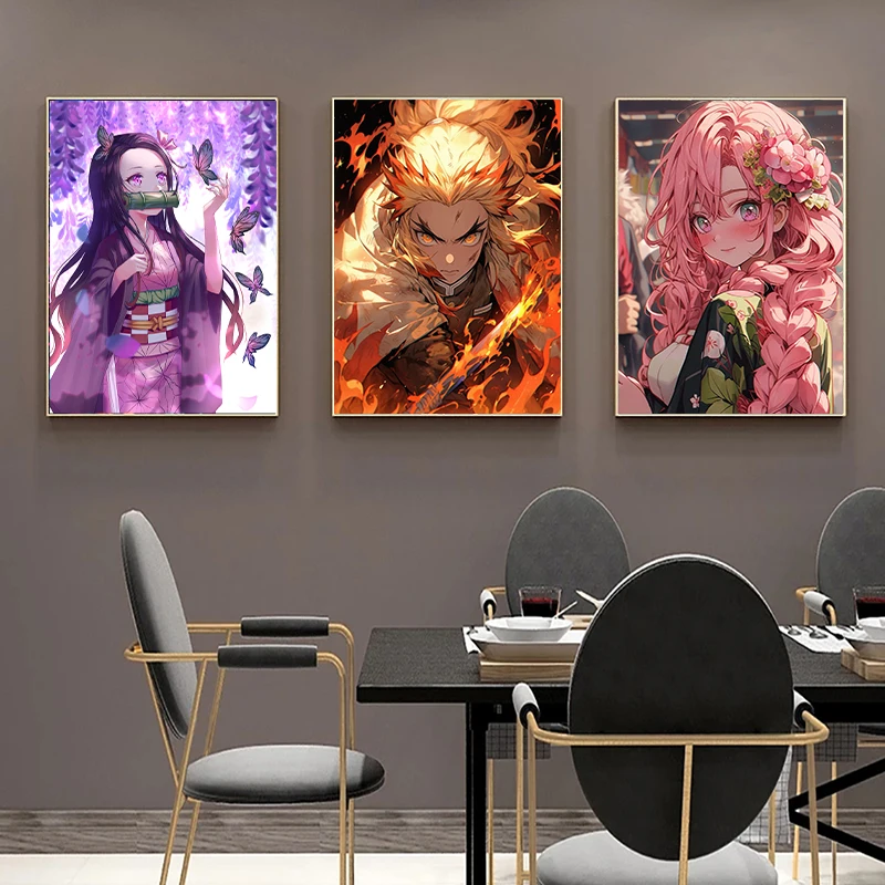 Demon Slayer 5D Diamond Painting Kamado-Nezuko Diamond Embroidery Full Diamond Mosaic DIY Rengoku Kyoujurou Decorative Painting