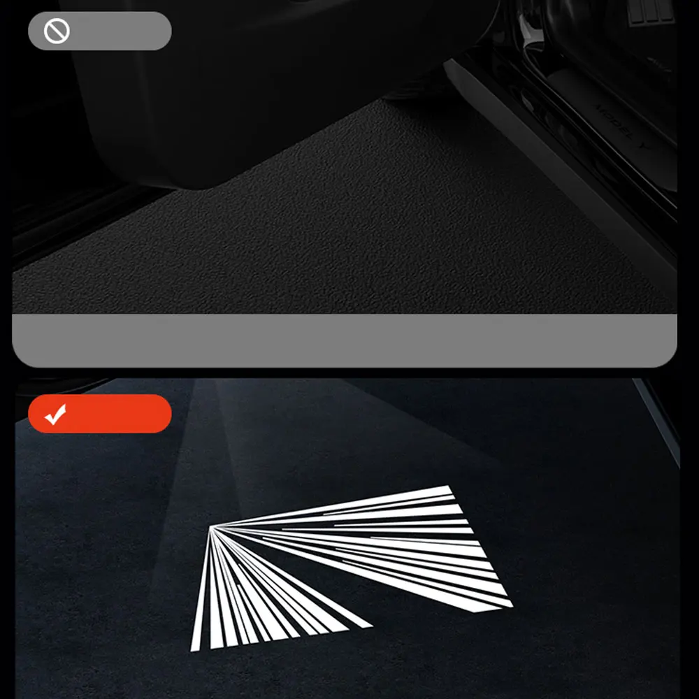 For Tesla Model Y Juniper 2025 Door Lights Model 3 Projector Puddle Lights Ultra-Bright Welcome Step Light Never Fade Model S X