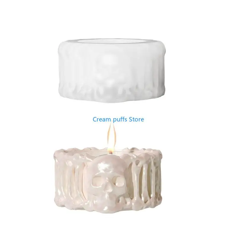 

50LE Silicone Holders Moulds Skull Organizers Molds Base Molds