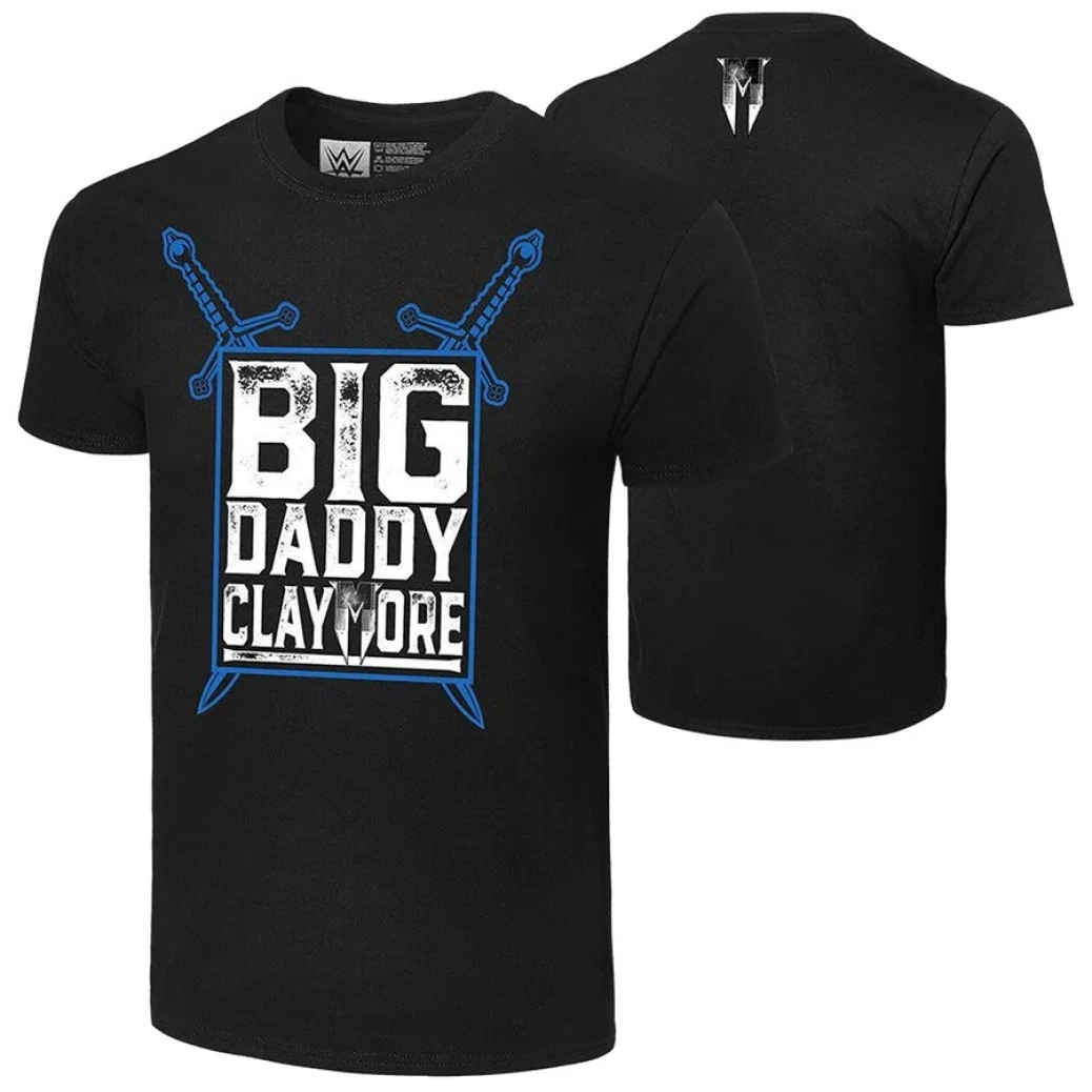 

WWE Men's Black T-Shirt Drew Mcintyre Big Daddy Graphic Top Summer New Cotton Short Sleeve Top