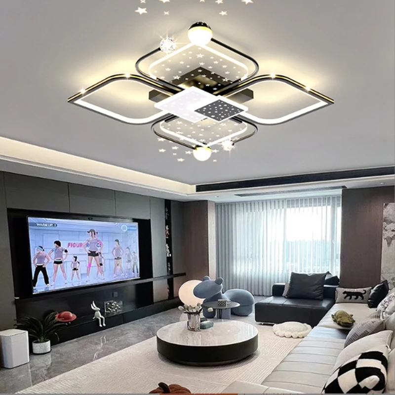 Living Room Ceiling Lamp Modern Intelligent LED Bedroom Restaurant Chandelier Originality Apartment Indoor Decorate Luminaires