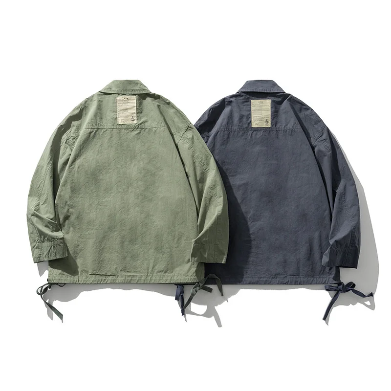 Summer Autumn Leisure Fashion Military Style Short Loose Jacket Lapel Coat Outdoor Sport Hiking Camping Trekking Climbing Camisa