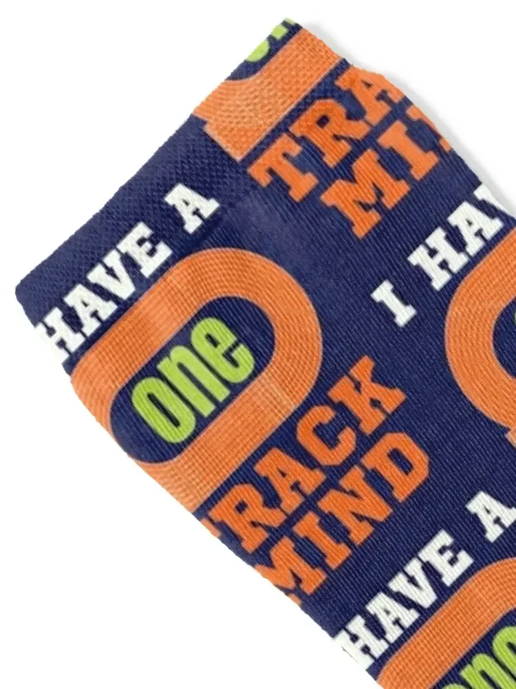 I Have a One Track Mind Funny Track and Field Runner Socks Climbing Stockings crazy Men Socks Women's