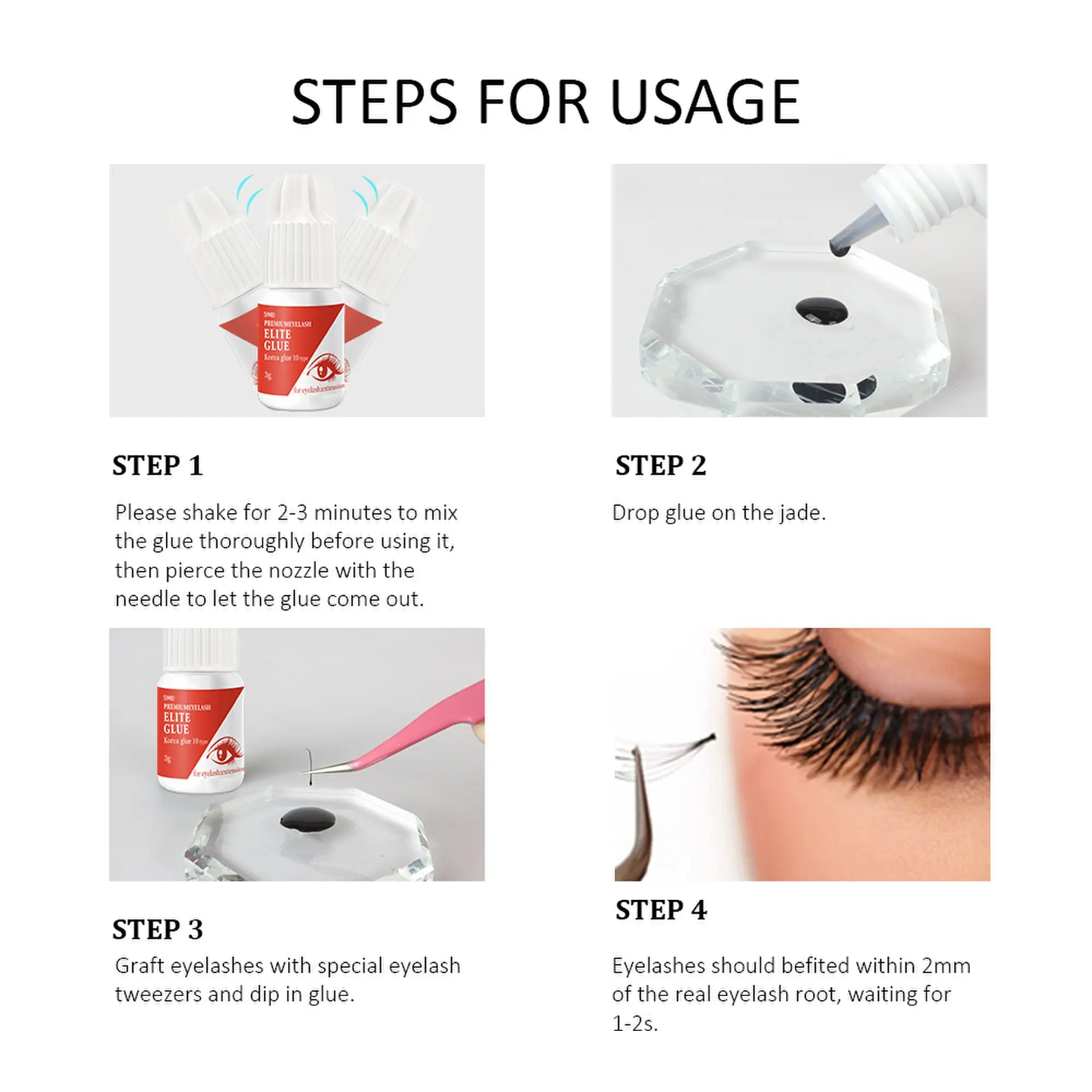 Korea cola elite premium hs 10 eyelash glue eyelash extension adhesive hs eyelash elite glue hs 10