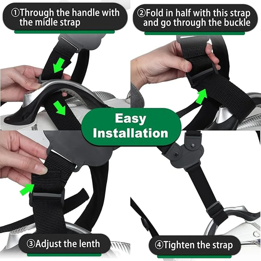Golf Bag Backpack Strap Comfortable Double Shoulder Durable Rubber Construction Easy Replacement