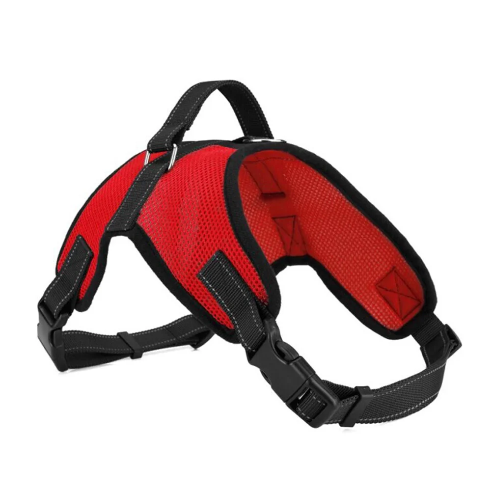 

Pet Harness For Dogs Red Size S Durable Mesh Comfortable Walking Running Quick Release Buckle Large Medium Puppy Dog