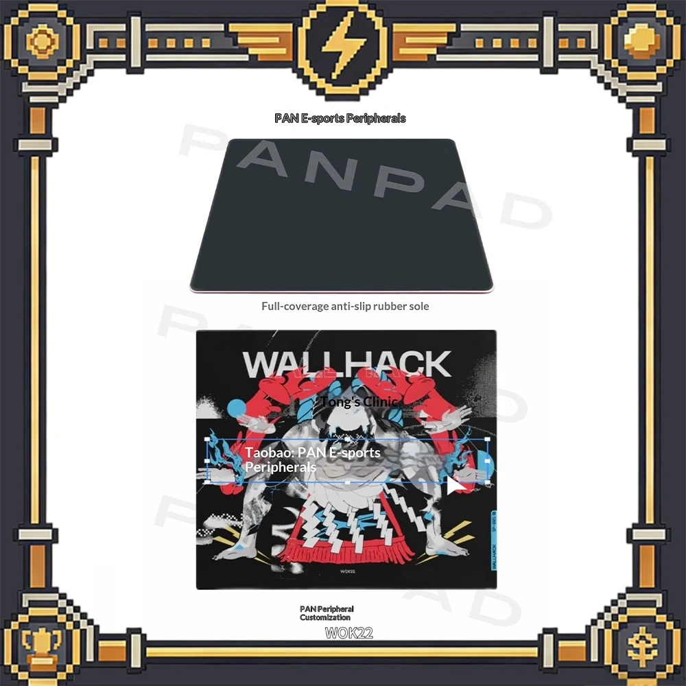 PAN Esports SP005 WALLHACK Glass Gaming Mousepad  FPS Both Smoothness And Speed Mouse Pad For TTK APEX CSGO PC Accessories Gifts