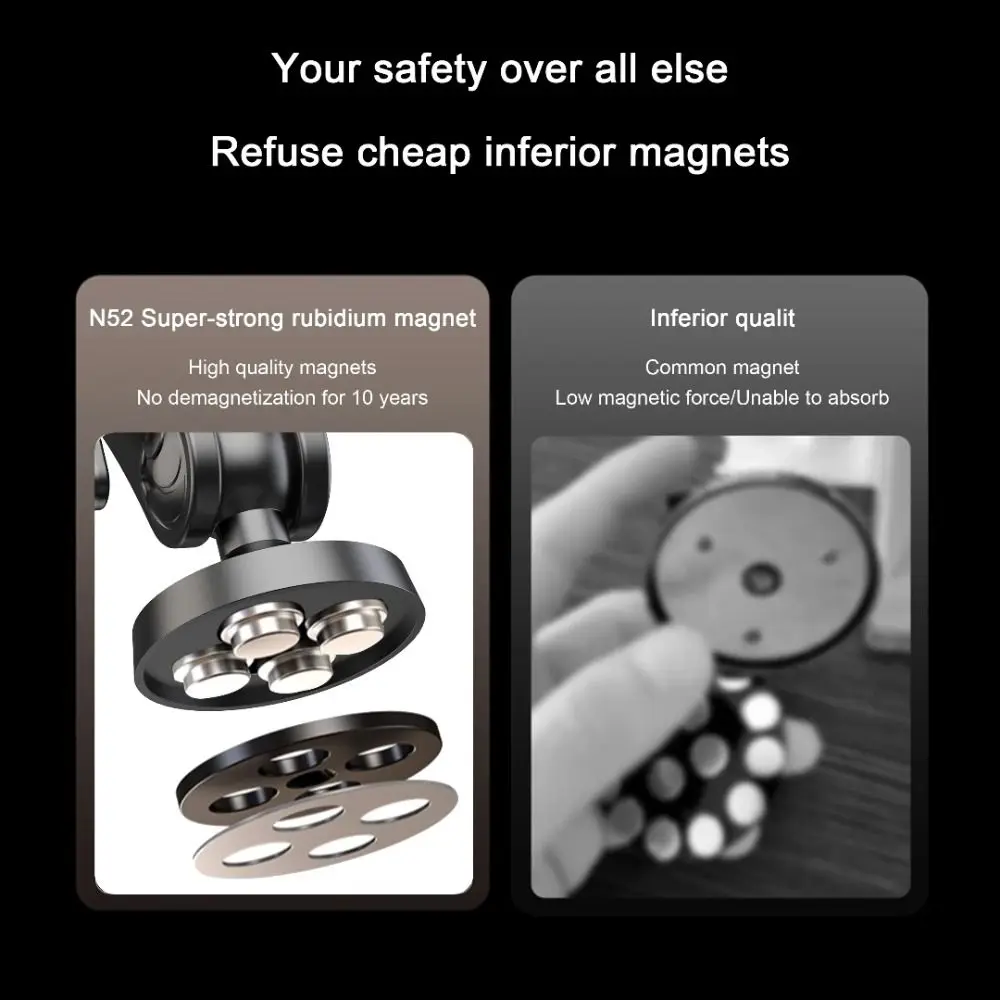 

Two-Way Magnetic Suction Gym Phone Bracket 360 Degree Rotation Foldable Traning Selfie Phone Holder Portable Universal