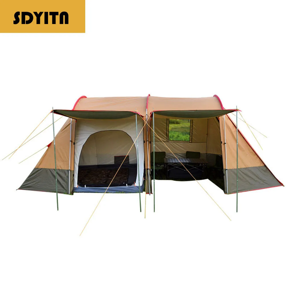 

High-Quality Two-Room, One-Hall Tent for Camping and Hiking, Windproof and Insect-Proof, Outdoor Gear You Can Trust