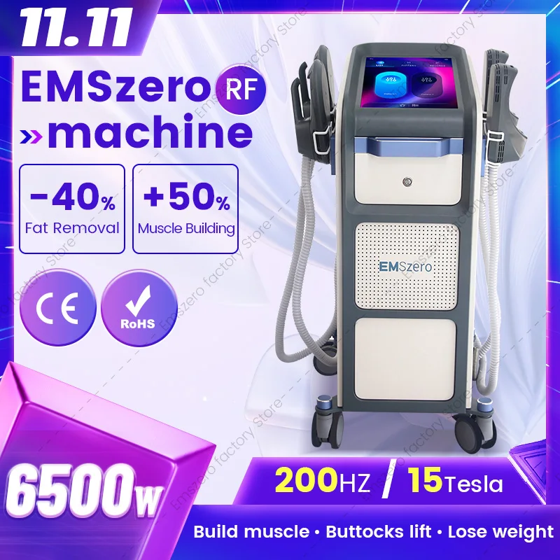 Double 11 Rapid Muscle Stimulator Emszero NEO RF 15 Tesla EMS Body Shaping Machine 4 Handle Emszero Machine with Pelvic Floor