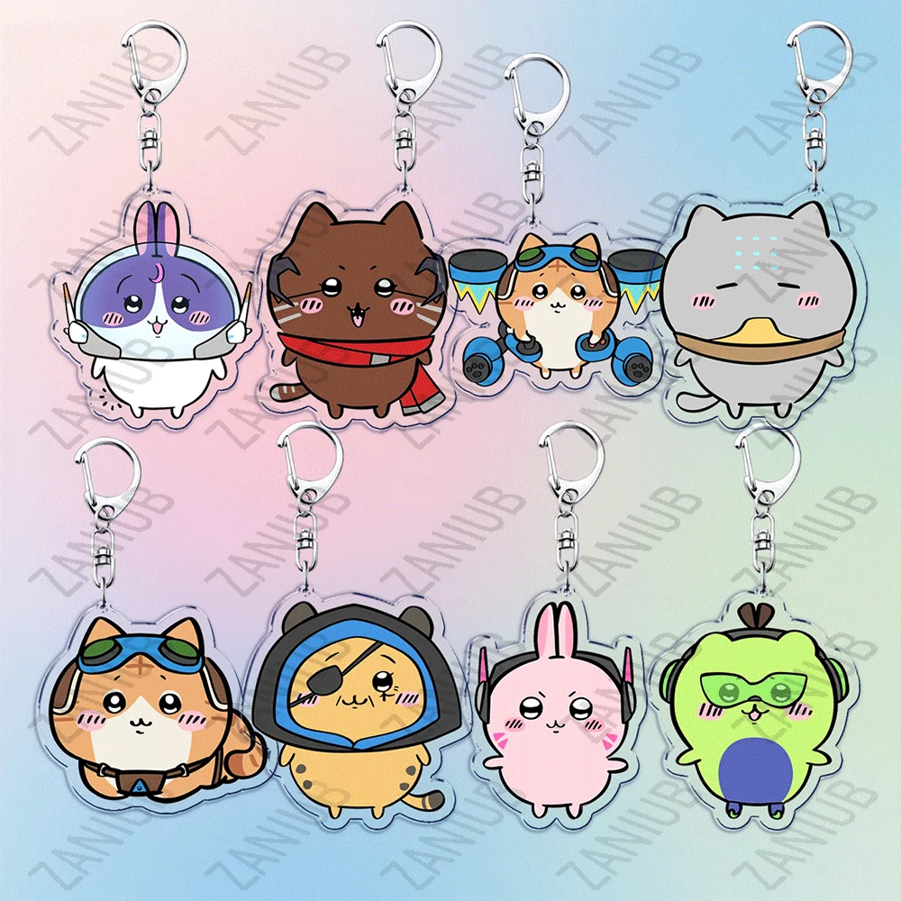 Fashion Game Chibi Keychain Keyring Accessories Bag Car Charm Tracer Cole Cassidy Reaper Key Chain Jewelry Fans Friends Gift view 2
