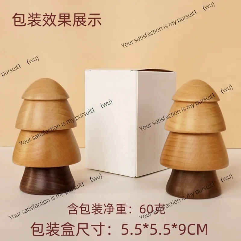 Desktop creative toothpick holder, Nordic small tree shape toothpick holder isn't wind solid wood household toothpick holder